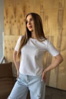 T-Shirt damski BG Sample | biały T-Shirt damski BG Sample | biały