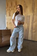 T-Shirt damski BG Sample | biały T-Shirt damski BG Sample | biały