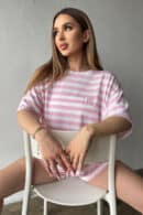 T-Shirt damski BG Tom | jasny róż T-Shirt damski BG Tom | jasny róż