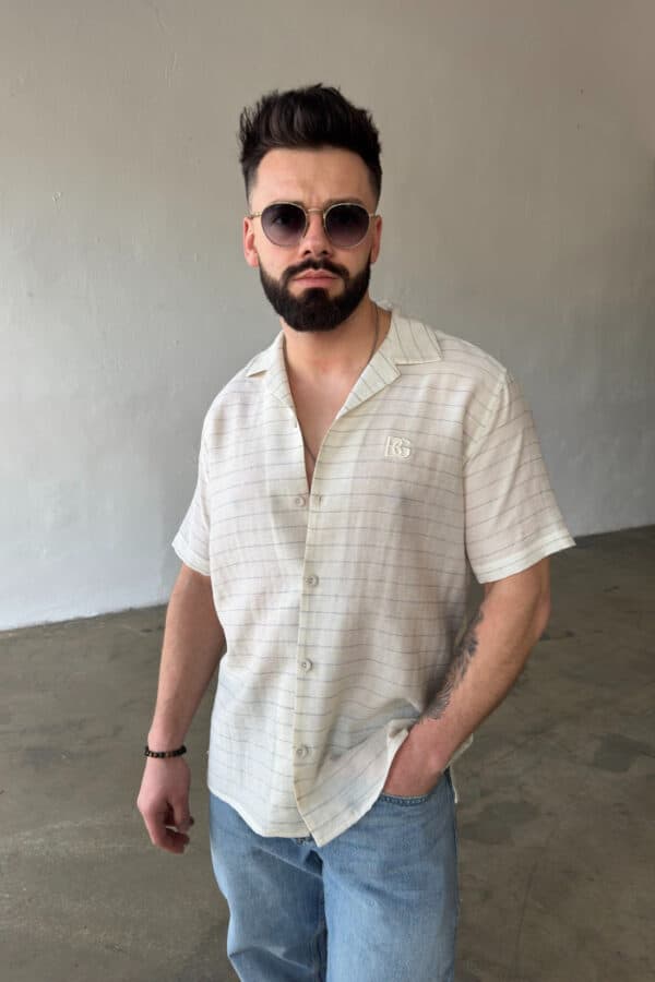 Koszula męska BG Monsun | ecru Koszula męska BG Monsun | ecru