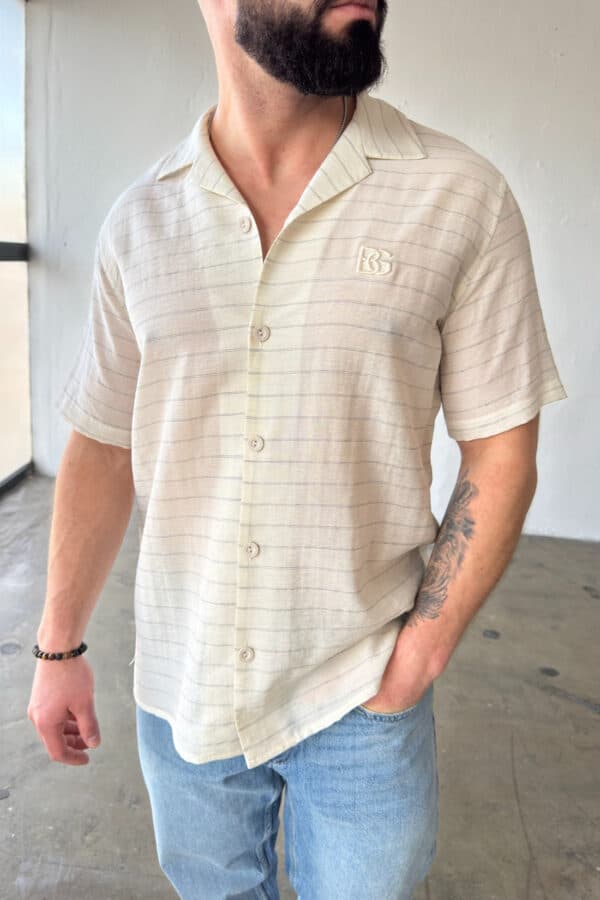 Koszula męska BG Monsun | ecru Koszula męska BG Monsun | ecru