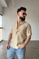 Koszula męska BG Monsun | beż