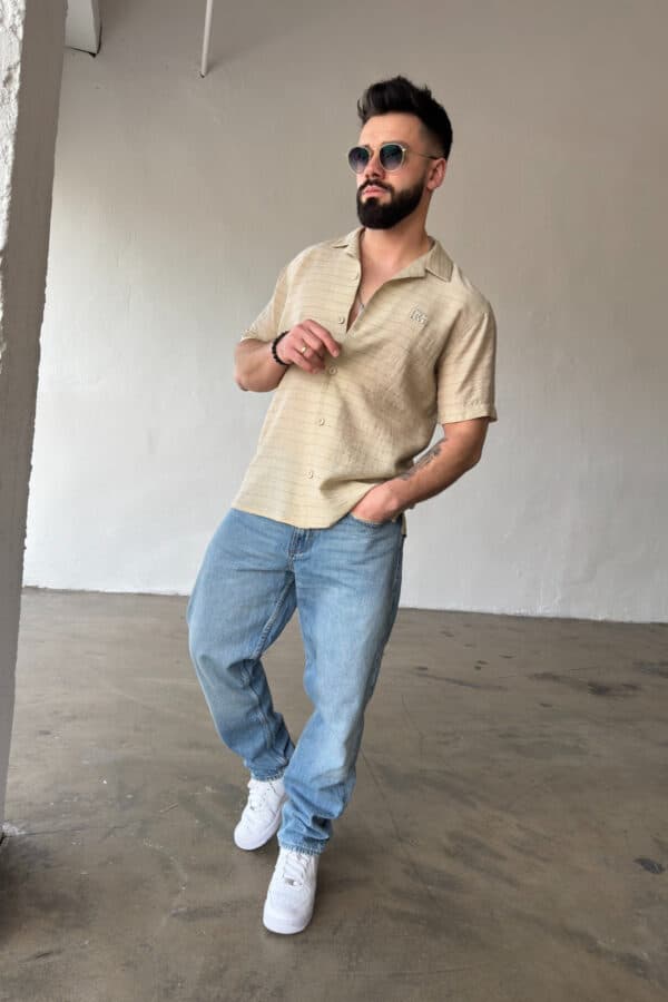 Koszula męska BG Monsun | beż