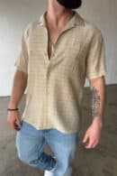 Koszula męska BG Monsun | beż