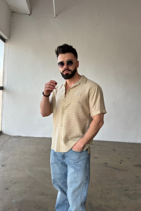 Koszula męska BG Monsun | beż