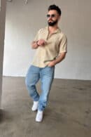 Koszula męska BG Monsun | beż