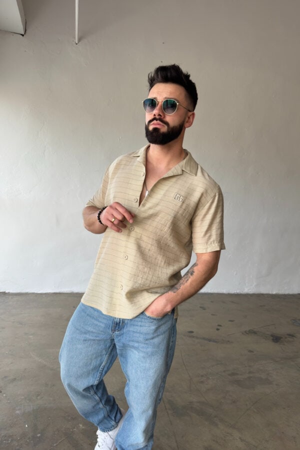 Koszula męska BG Monsun | beż