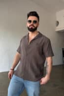 Koszula męska BG Monsun | czekolada Koszula męska BG Monsun | czekolada