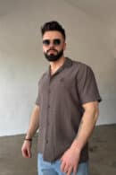 Koszula męska BG Monsun | czekolada Koszula męska BG Monsun | czekolada