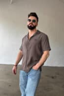 Koszula męska BG Monsun | czekolada Koszula męska BG Monsun | czekolada