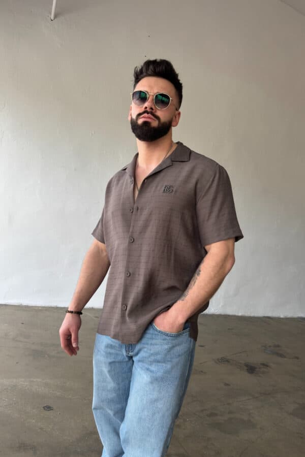 Koszula męska BG Monsun | czekolada Koszula męska BG Monsun | czekolada