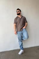 Koszula męska BG Monsun | czekolada Koszula męska BG Monsun | czekolada