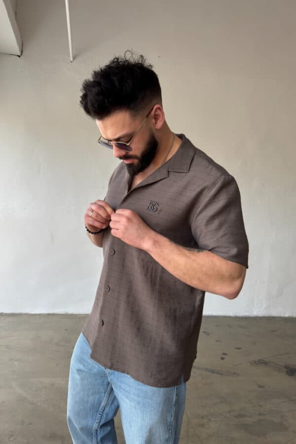 Koszula męska BG Monsun | czekolada Koszula męska BG Monsun | czekolada