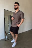 Koszula męska BG Monsun | czekolada Koszula męska BG Monsun | czekolada