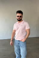 T-Shirt polo męski BG Polo | jasny róż T-Shirt polo męski BG Polo | jasny róż