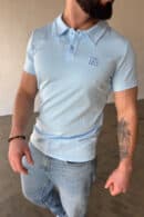 T-Shirt polo męski BG Polo | błękit