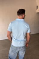 T-Shirt polo męski BG Polo | błękit