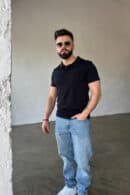 T-Shirt polo męski BG Polo | czarny T-Shirt polo męski BG Polo | czarny