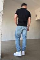 T-Shirt polo męski BG Polo | czarny T-Shirt polo męski BG Polo | czarny