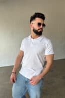 T-Shirt polo męski BG Polo | biały T-Shirt polo męski BG Polo | biały