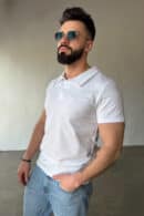 T-Shirt polo męski BG Polo | biały T-Shirt polo męski BG Polo | biały