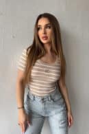 Bluzka damska BG Sisi | beż Bluzka damska BG Sisi | beż