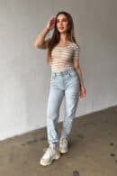 Bluzka damska BG Sisi | beż Bluzka damska BG Sisi | beż