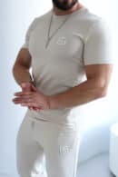 T-Shirt męski BG Bond | jasny beż