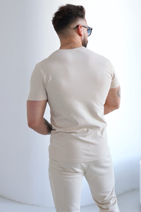 T-Shirt męski BG Bond | jasny beż