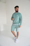 Szorty welurowe męskie BG Mono | szałwia