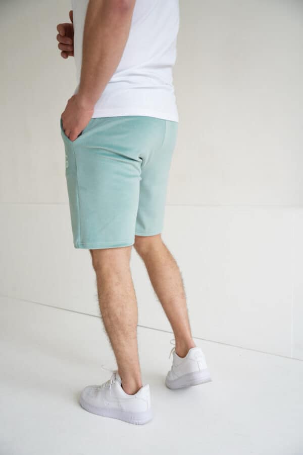 Szorty welurowe męskie BG Mono | szałwia