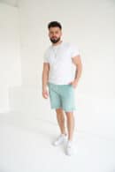 Szorty welurowe męskie BG Mono | szałwia