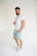 Szorty welurowe męskie BG Mono | szałwia