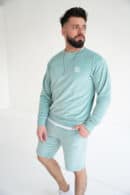 Bluza męska welurowa BG Bass | szałwia