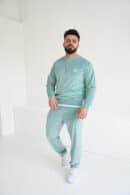 Bluza męska welurowa BG Bass | szałwia