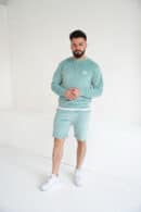 Bluza męska welurowa BG Bass | szałwia