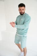 Bluza męska welurowa BG Bass | szałwia