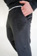 Spodnie welurowe męskie BG Glenn | czarny