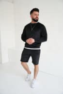 Bluza męska welurowa BG Bass | czarny