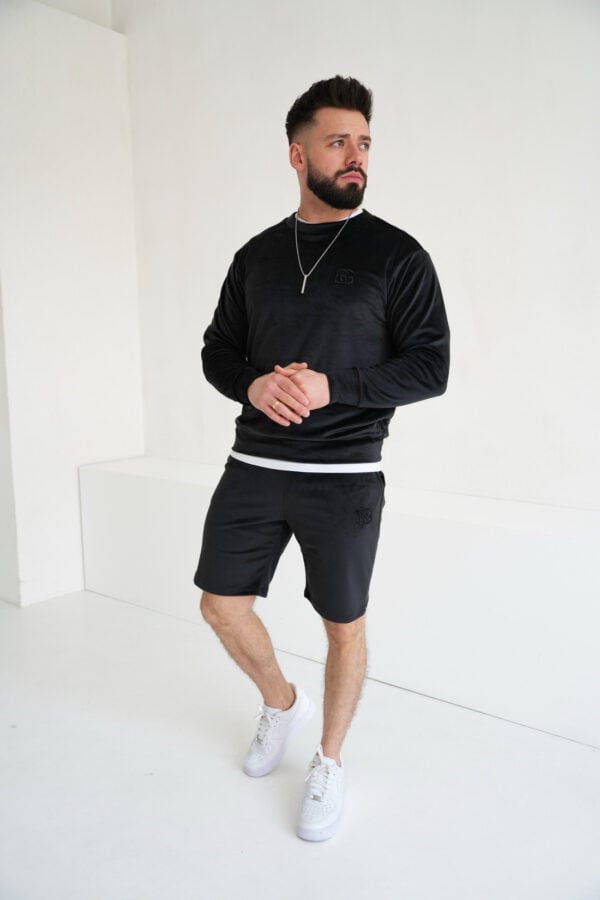 Bluza męska welurowa BG Bass | czarny