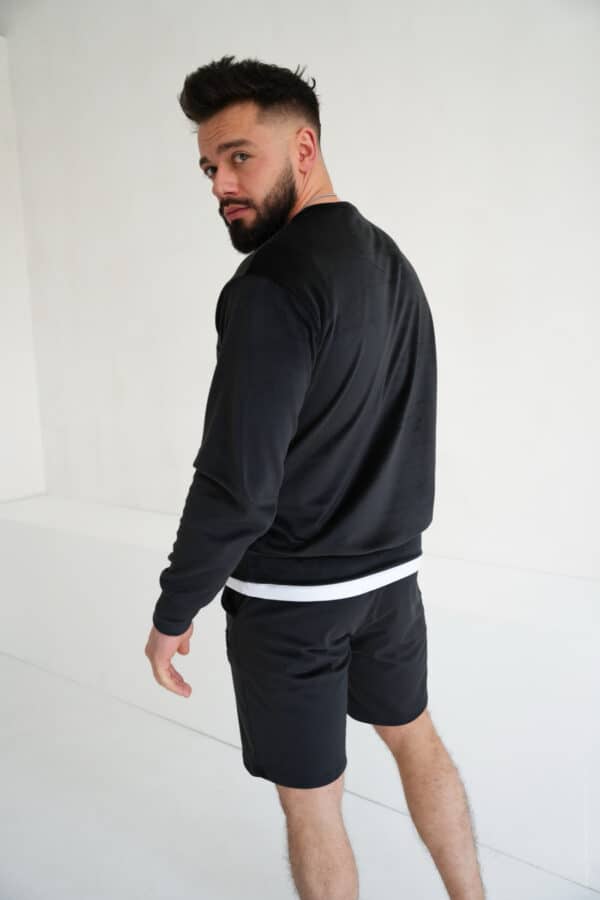 Bluza męska welurowa BG Bass | czarny