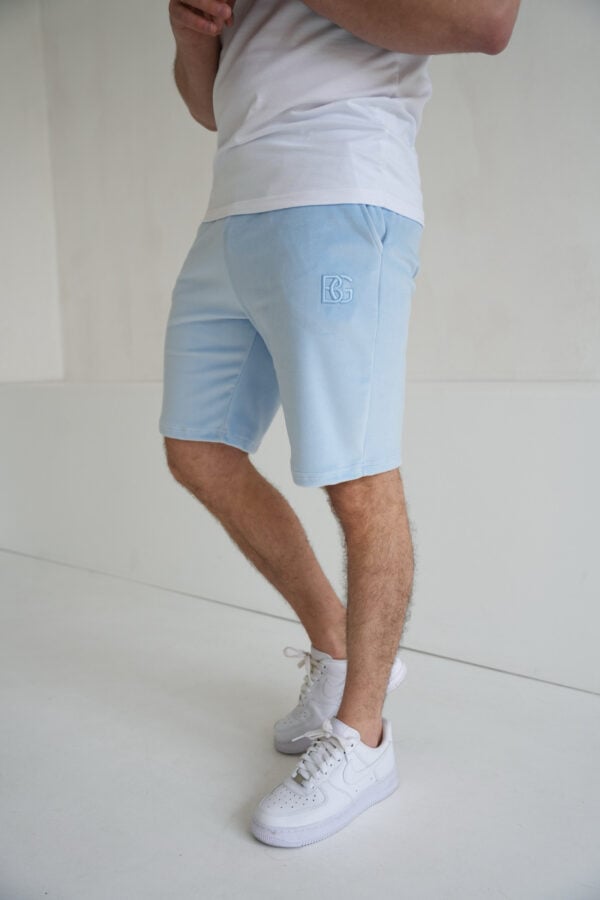 Szorty welurowe męskie BG Mono | błękit