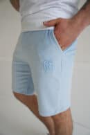 Szorty welurowe męskie BG Mono | błękit