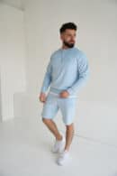 Szorty welurowe męskie BG Mono | błękit