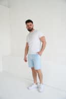 Szorty welurowe męskie BG Mono | błękit