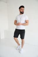 Szorty welurowe męskie BG Mono | czarny