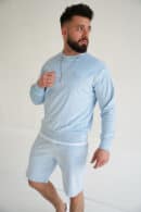 Bluza męska welurowa BG Bass | błękit