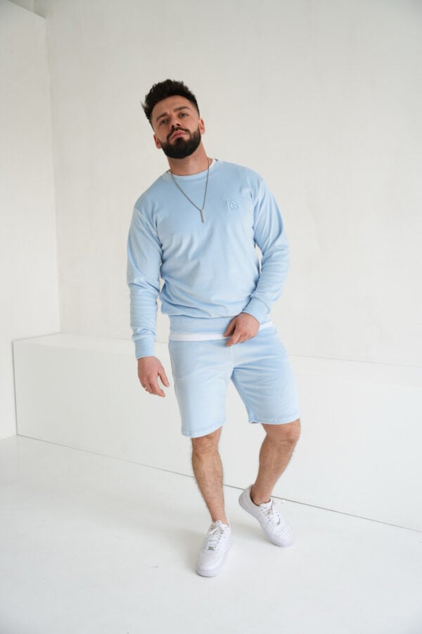 Bluza męska welurowa BG Bass | błękit