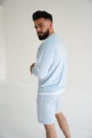 Bluza męska welurowa BG Bass | błękit