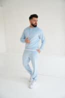 Bluza męska welurowa BG Bass | błękit